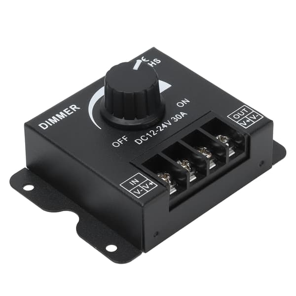 30A LED lysdæmper PWM Unicolor enkeltkanal justerbar dæmpningscontroller DC 12V‑24V
