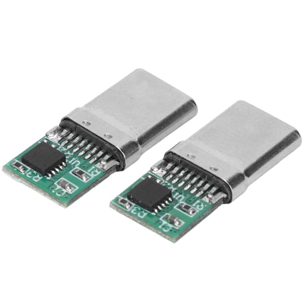 2 stk. USB C Breakout Board PD Type C 8-benet 20V 3A nominel strøm hurtigopladning USB C hanadapter til tablet bærbar computer Type C han 20V