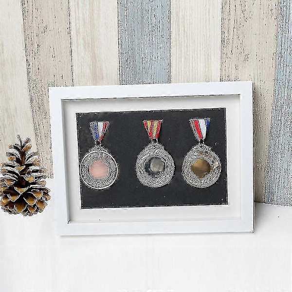 Medaljutställningsfodral, Stereoskopisk Förtjockad Svängbar Bordsfotoram vit 15*20cm