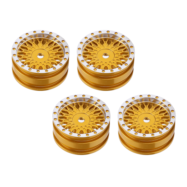 4 kpl RC-auton pyörän napa Axial SCX24 AXI90081 AXI00001 AXI00002 1/24 RC-auton metalli napa lisävaruste Kulta