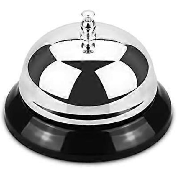 (8,5 cm Diameter) (Silver)(1-pack) Ringklocka, Serviceklocka för Portier Kök Restaurang Bar Klassisk Concierge Hotell