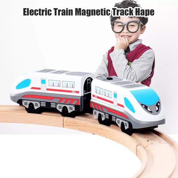Elektrisk Tog Magnetisk Bane Hape Damptog Klassisk Børnelegetøj