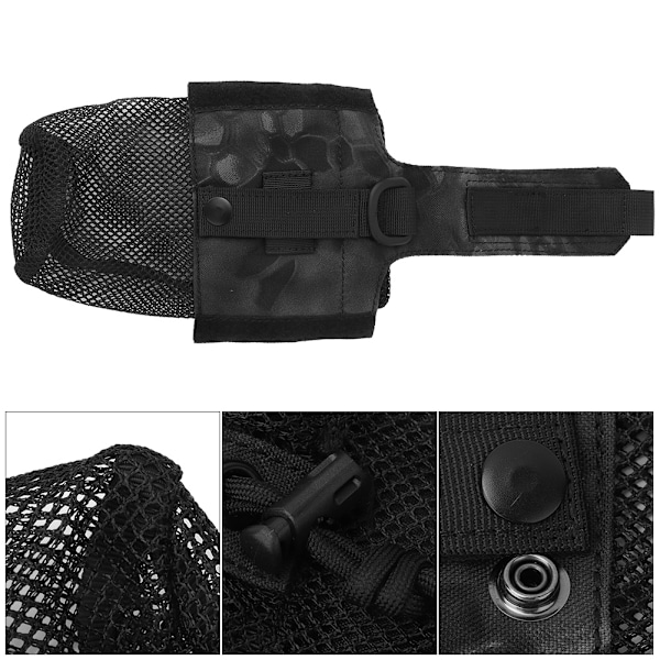 Tactic Outdoor Military Molle Vannflaske Bag Kettle Pouch Holder Bag (Mørk python mønster)