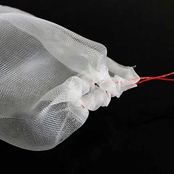 10 stk Mesh Bag Pustende Transparent Holdbar Dobbelt Lag Nylon Tau Sying Polyetylen Mesh Bag for Hjem og Gårdsbruk