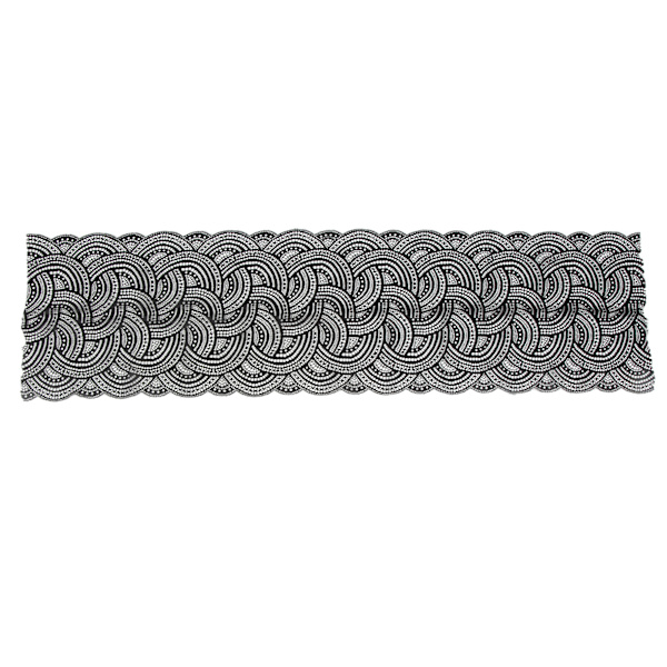 Spetsband i nylonmaterial, elegant stil, 10 meter, 24 cm/9,4 tum brett, mjukt och bekvämt svart spetsband för sömnad och hantverk