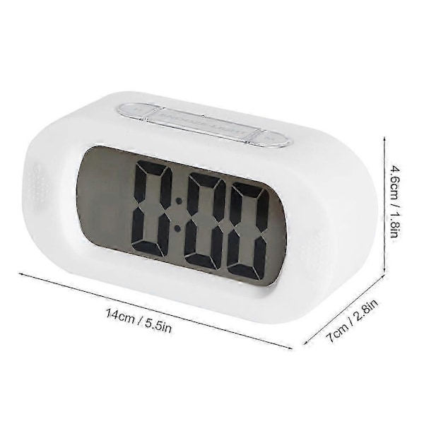 Simpelt Digitalt LCD Sengeskabs Vækkeur med Snooze og Elektronisk Tidsvisning