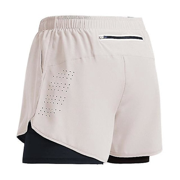 Double-deck Sport Shorts for Men - 2023 Summer Sportswear XL Beige