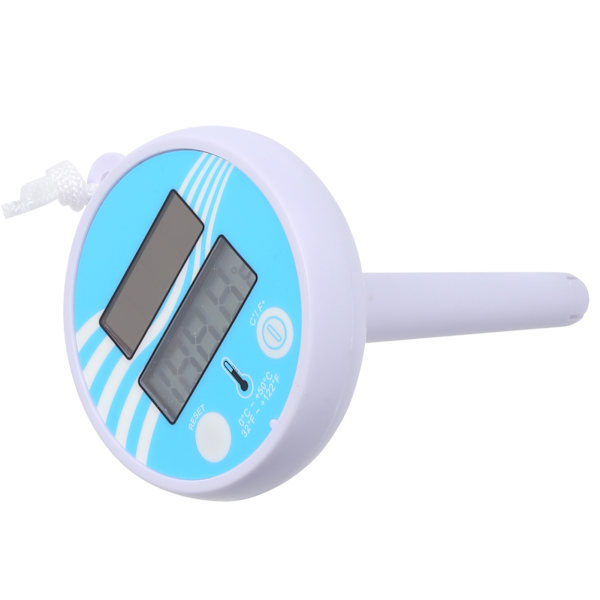 Flydende vandtermometer Elektronisk solopladning LCD-display Swimmingpooltermometer