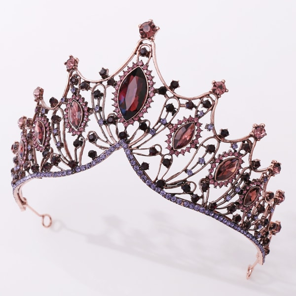 Barokk krystallbrudekrone - elegant rhinestone tiara for bryllupsfest