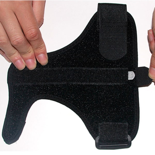 Håndleds tommelfingerbeskyttelsesbøjle Justerbare bandager Vægtløfterarmbånd til udendørs sport(L)
