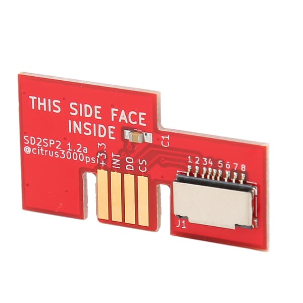 För RPi Pico Flexibel Mikrokontrollerkort Dubbelkärnig 264KB ARM Cortex M0+Processor med SD2SP2 SDLoad SDL Adapter Röd