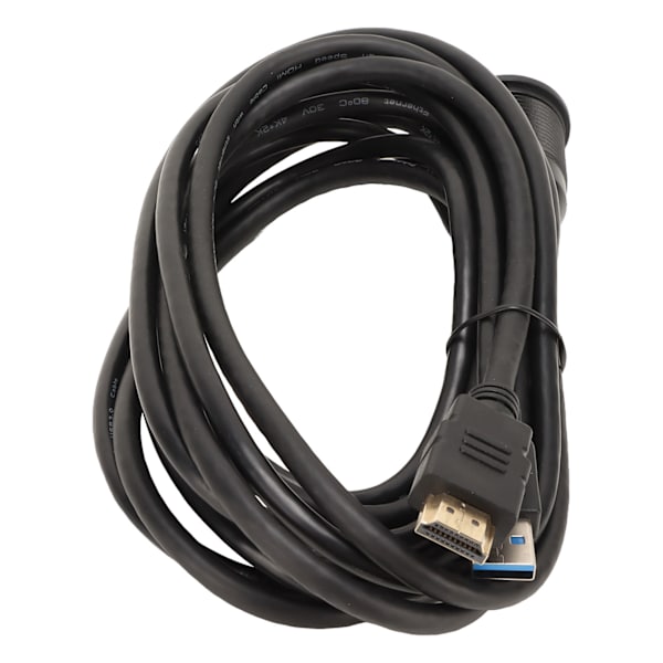 Forsænket forlængerkabel med dobbelte porte USB3.0 High Definition Multimedia Interface-kabel