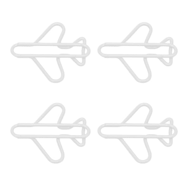 100 stk søte binders flyformet stil dekket tråd lett holdbare fancy binders for arbeid, studier, sortering hvit