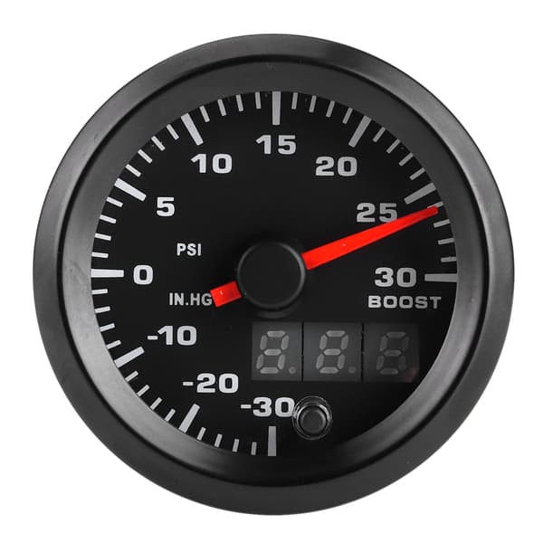 2 tommer/52 mm Universal 7 Farger LED Turbo Boost Meter PSI Trykkmåler Digital Display Pekepenn