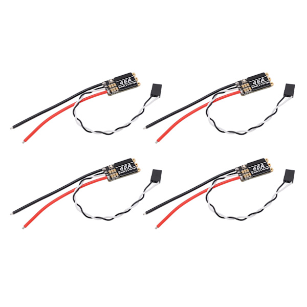4 stk. børsteløs ESC 45A 2 6S strømforsyning RGB LED elektrisk hastighedsregulator til RC FPV Quadcopter flyvemaskine drone