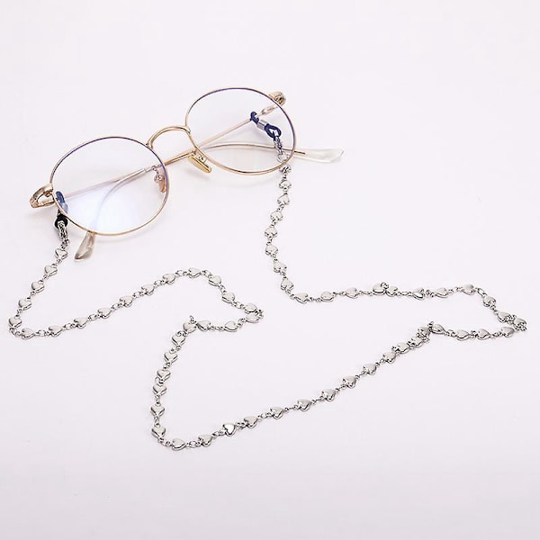 Heart Eyeglass Chain in Silver/Rose Gold for Men and Women