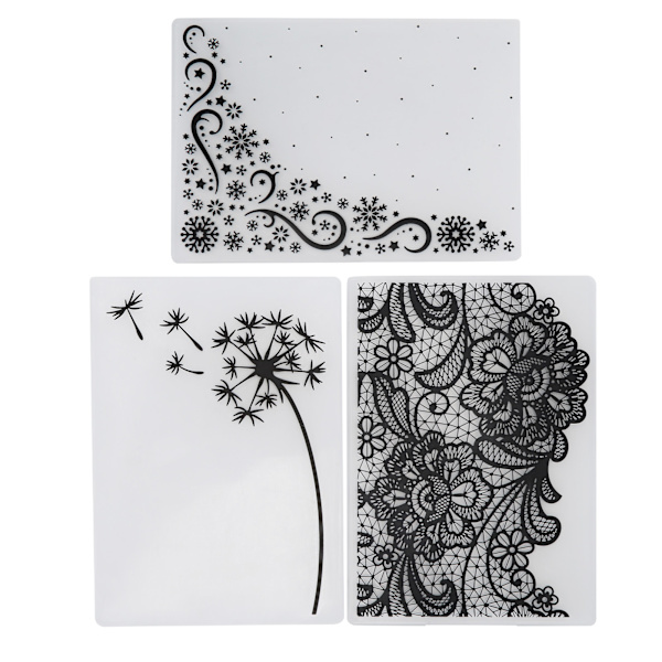3 st. Plastpräglingsschabloner DIY Korttillverkning Scrapbooking Präglad Mall Pappershantverk Verktyg