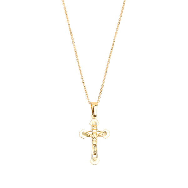 Korshänge med korsdesign DIY-produktion Klassiska metall Jesus-halsband för smyckestillverkning Daglig användning