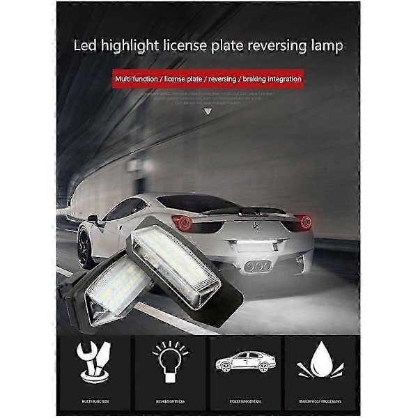 2 KPL LED-rekisterikilven valot yhteensopiva Mitsubishi Outlander 2 3 Lancer Eclipse 3 4 Cross Galant Xpander i-MiEV -mallien kanssa