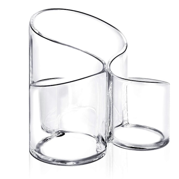 Makeup Børsteholder Organizer, 3 Slots Akryl Makeup Børsteorganiser