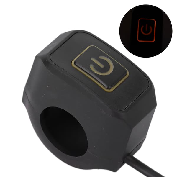 22mm Motorsykkel Styrebryter Kontrollknapp Vanntett Universal for Frontlys Gul