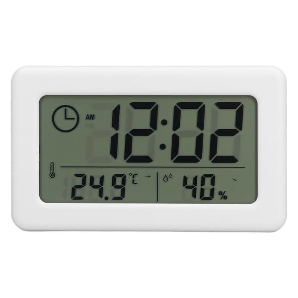 Digital klocka Enkel Mini Speciell Spegeldesign Bärbar Praktisk Vit Elektronisk Klocka
