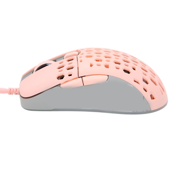 Mus Justerbar DPI Hastighet RGB Bakgrundsbelysning Ergonomisk Bikupa Skal Lätt Gaming Mus Rosa
