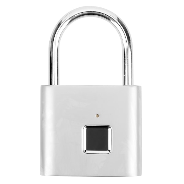 Smart fingeravtryckshänglås USB uppladdningsbart säkerhets-LED-lås för ryggsäck BagageskåpSilver