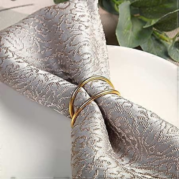 12 Stykker (Guld) Guld Servietringe Metal Spiral Servietringe Spænder Simple Legering Servietringe Serviet Holder Ring til Bryllupper, Receptioner, D