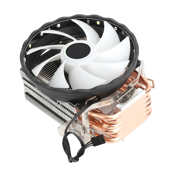 CPU-kylare 3PIN RGB 6 värmerör Dubbelfläns kylfläns Mini-datorradiator för Intel/AMD