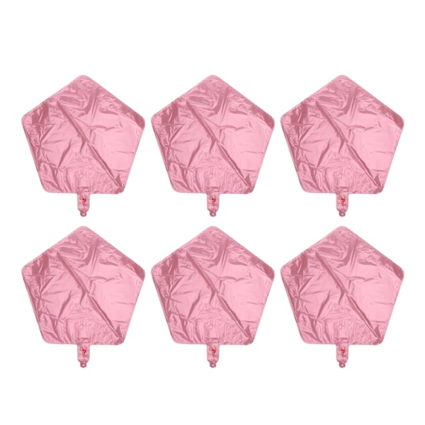 50 stk rosa stjerneballonger automatisk forsegling gjenbrukbare metalliske glansdekorasjoner ballonger for bryllup forlovelsesfester