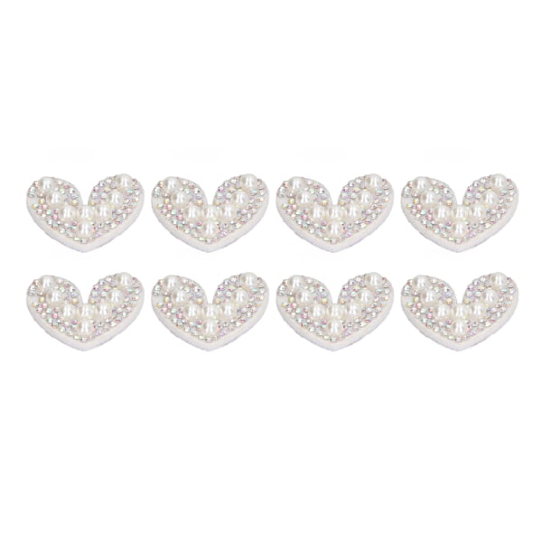 40 stk rhinestone hjertelapper DIY håndverk Vakre sy på lapper for reparasjon av klær Dekorer