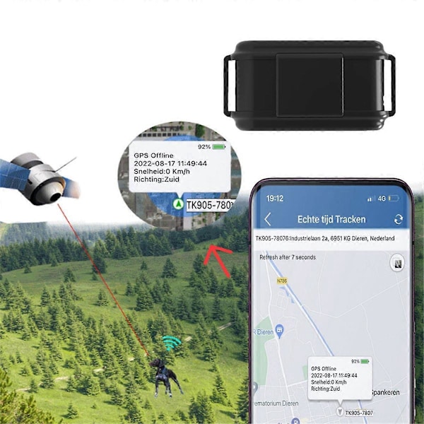TK919 4G GPS-tracker för djur, jakthund, GPRS-lokalisator