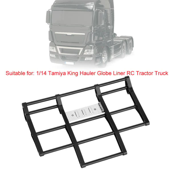 1/14 RC Bil Lastbil Metal Front Kofanger Model Tilbehør Passer til Tamiya King Hauler (Sort)