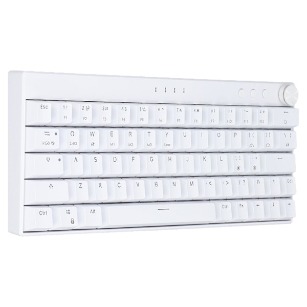 Mekanisk tastatur 64 taster Plus RGB 3 modus knottdesign ergonomisk layout 4 bryter valgfri hvit tastatur for IOS lineær handling bryter