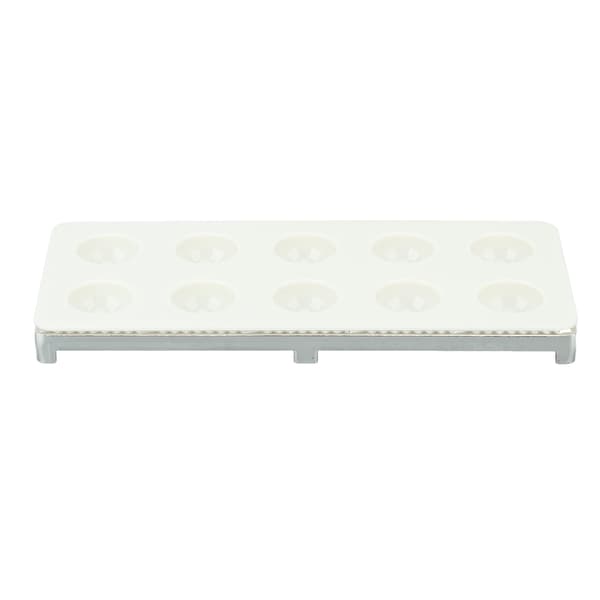 Ravioli Maker Press 10 hål Järn ABS Hållbar Fyrkantig Ravioli Maker för Hem Dumpling Making Silver