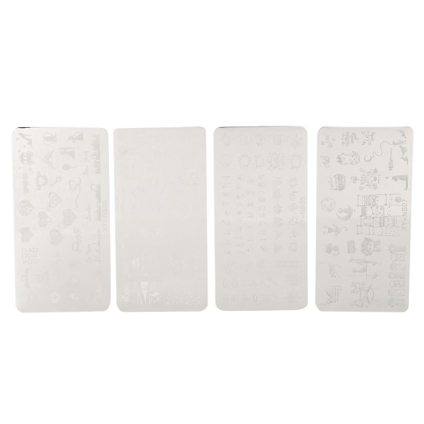 Neglestempling Plader Stencils Mønster DIY Negle Printing Stempling skabelon Manicure Tool05-08