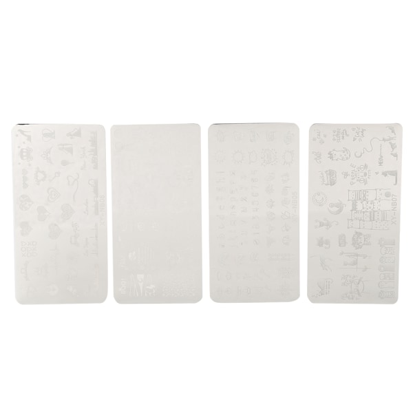 Neglestempling Plader Stencils Mønster DIY Negle Printing Stempling skabelon Manicure Tool05-08