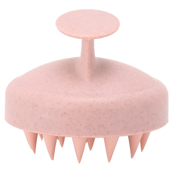 Silikon hårbottenmassageborste Hem Bärbar Hårtvätt Schampoborste Hårbottenexfoliator Rosa