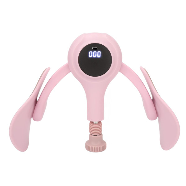 Thigh Master Thigh Exerciser med Counter Uppladdningsbar bäckenmuskel Hip Trainer Träningsutrustning för kvinnor Rosa