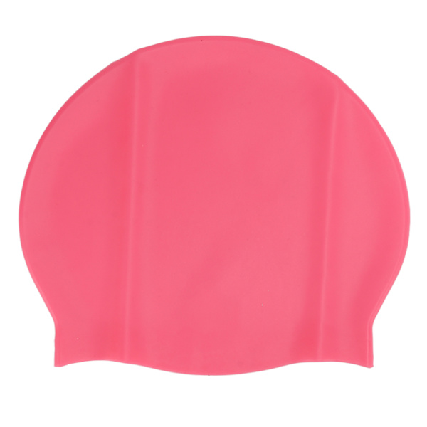 Hög elasticitet vuxen silikon simmössa unisex stor tjock simmössa vattentät för långt hår rosa