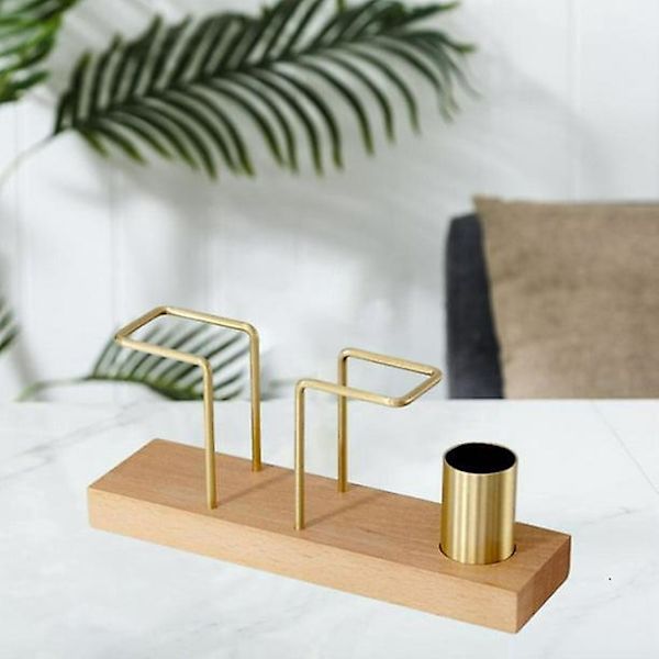 Amber Geometrisk Serviet Holder - Stilful Køkken Papir Stativ