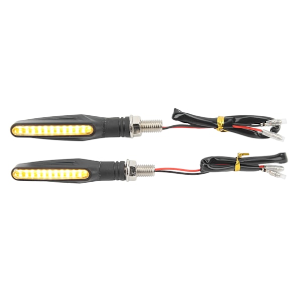 1 par 12V LED-blinkers för motorcykel, indikatorlampa för sport-, gat-, terräng- och choppermotorcyklar, svart