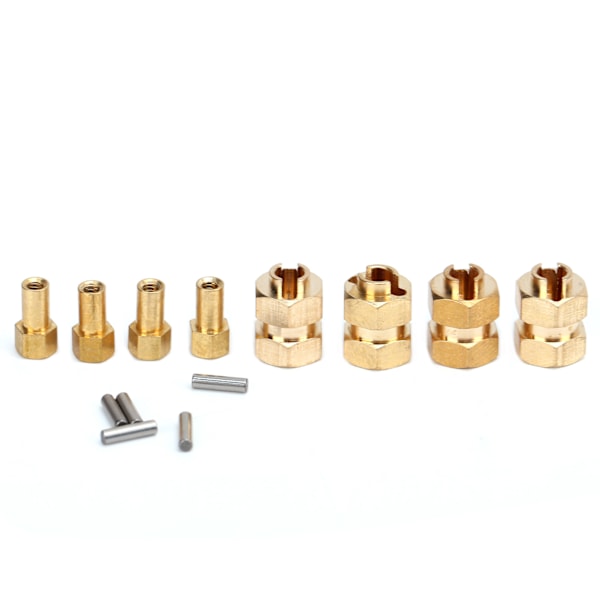 Durable Brass Wheel Hex Extended Adapter for Axial SCX24 90081 1/24 RC Crawlers Accessories