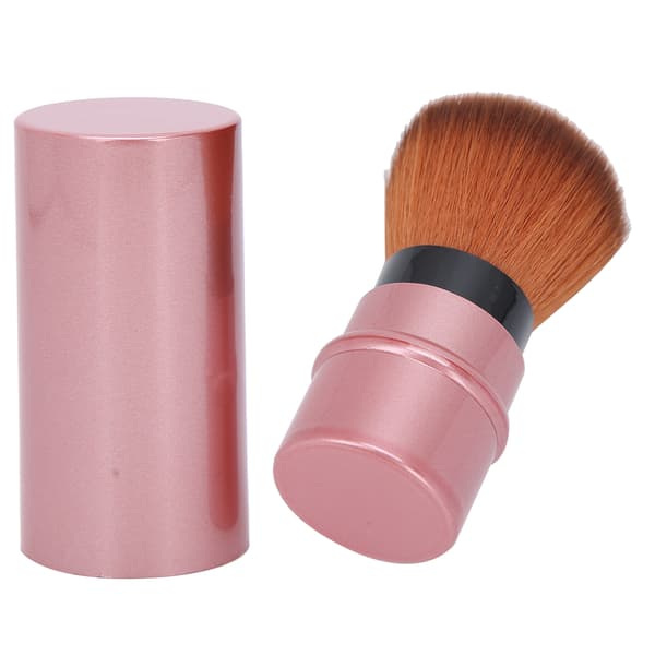 Pudder Makeup Børste Bærbar Ansigts Løs Setting Pudder Blush Børste Makeup Værktøj (Rose Guld)