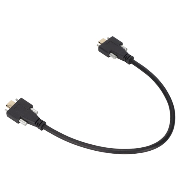 Type C han til Type C han 0,3 m 4K ved 60 Hz 5A hurtigopladning 10 Gbps USB C 3.1-kabel med skruehuller til tabletcomputer