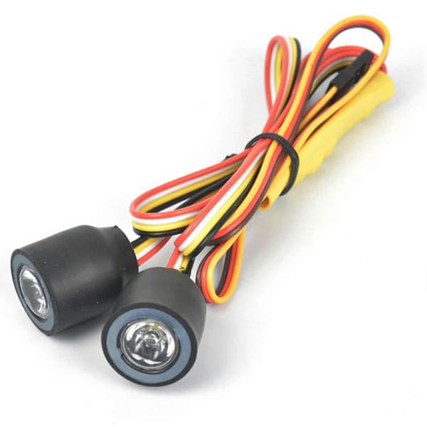 LED Angel-Eye Bilfrontlykter Multifunksjon RC-Bil Frontlykt for RC-Crawler Lastebiltilbehør 20mm