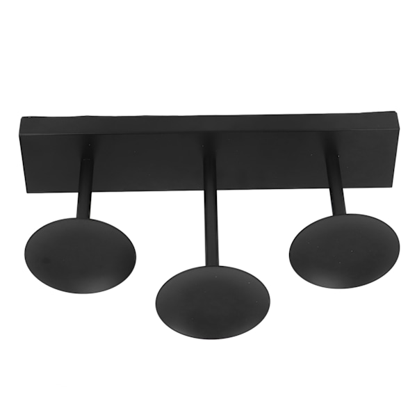 Pelare Ljusstake 3 Plattor Matt Svart Retro Design Robust Metallstruktur Pelare Kandelaber för Bröllopsfest Bar