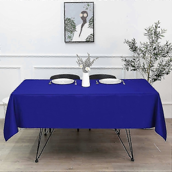 140*200 cm - Plet- og rynkebestandig vaskbar polyesterdug, Sort blå