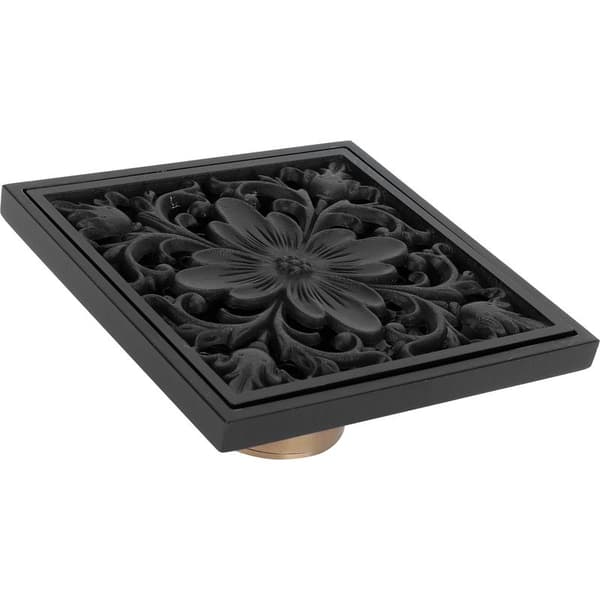 10x10 cm Sort Kobber Gulvafløb, Lugtfrit til Badeværelse, Hotel, Hjem